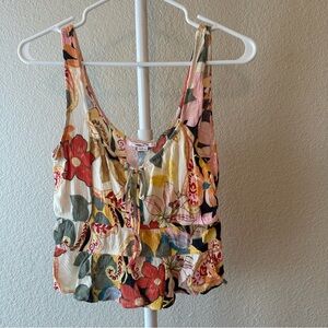 O’Neill floral crop tank size small